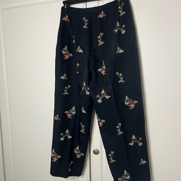 Vintage Talbots Embroidered Silk Blend Capri - Picture 7 of 8